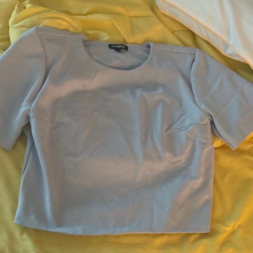 Express Light Blue Short Sleeve Top